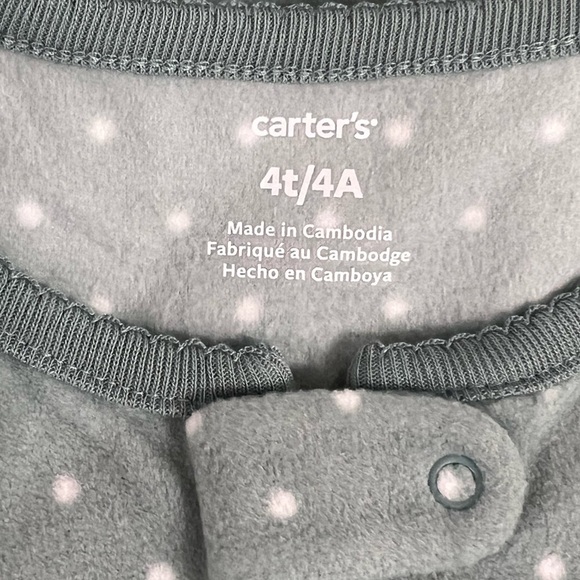 CARTER’S 2-Pack - 1-Piece Fleece Footed Sleepwear - 4T - Picture 13 of 16